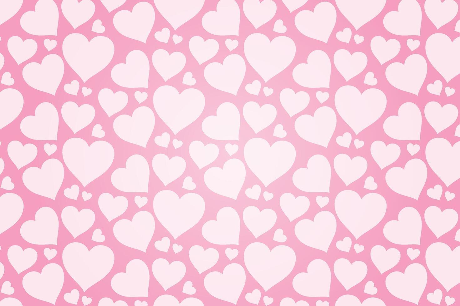 Vector love heart pattern, vector hand drawn Valentine's Day pattern, Valentine's Day background.