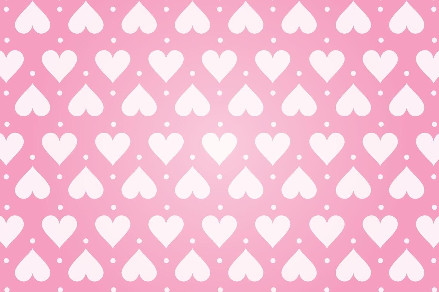 Vector love heart pattern, vector hand drawn Valentine's Day pattern, Valentine's Day background.