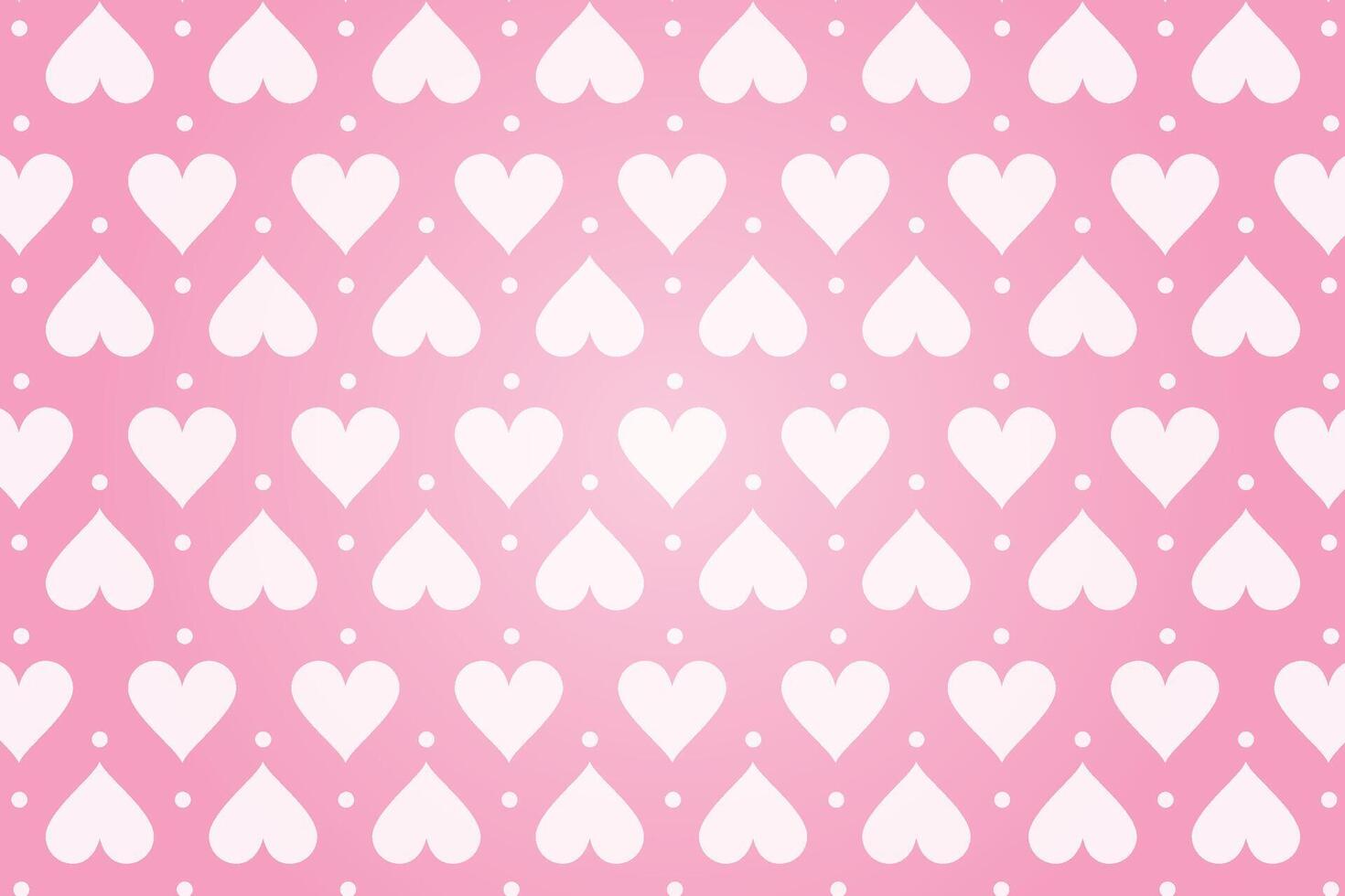 Vector love heart pattern, vector hand drawn Valentine's Day pattern, Valentine's Day background.