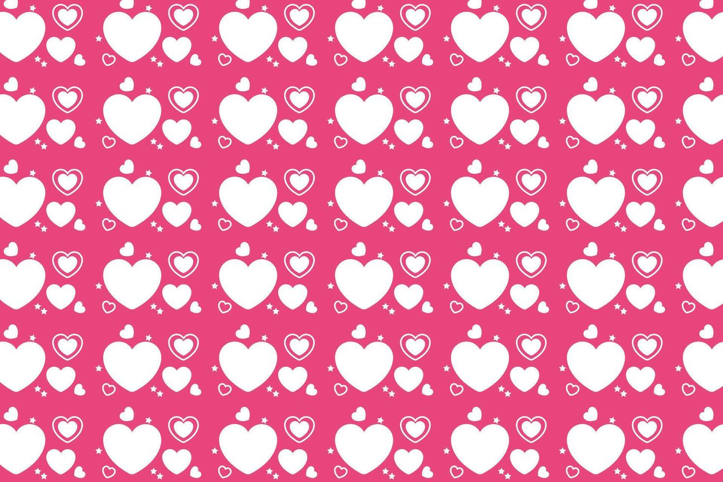 Vector love heart pattern, vector hand drawn Valentine's Day pattern, Valentine's Day background.