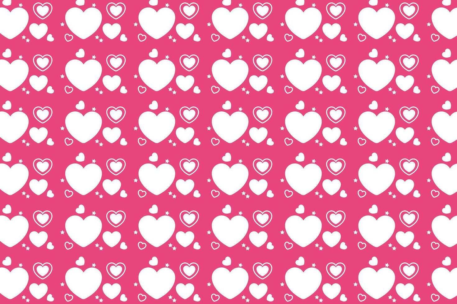 Vector love heart pattern, vector hand drawn Valentine's Day pattern, Valentine's Day background.