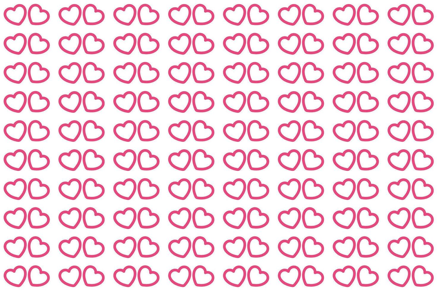Vector love heart pattern, vector hand drawn Valentine's Day pattern, Valentine's Day background.