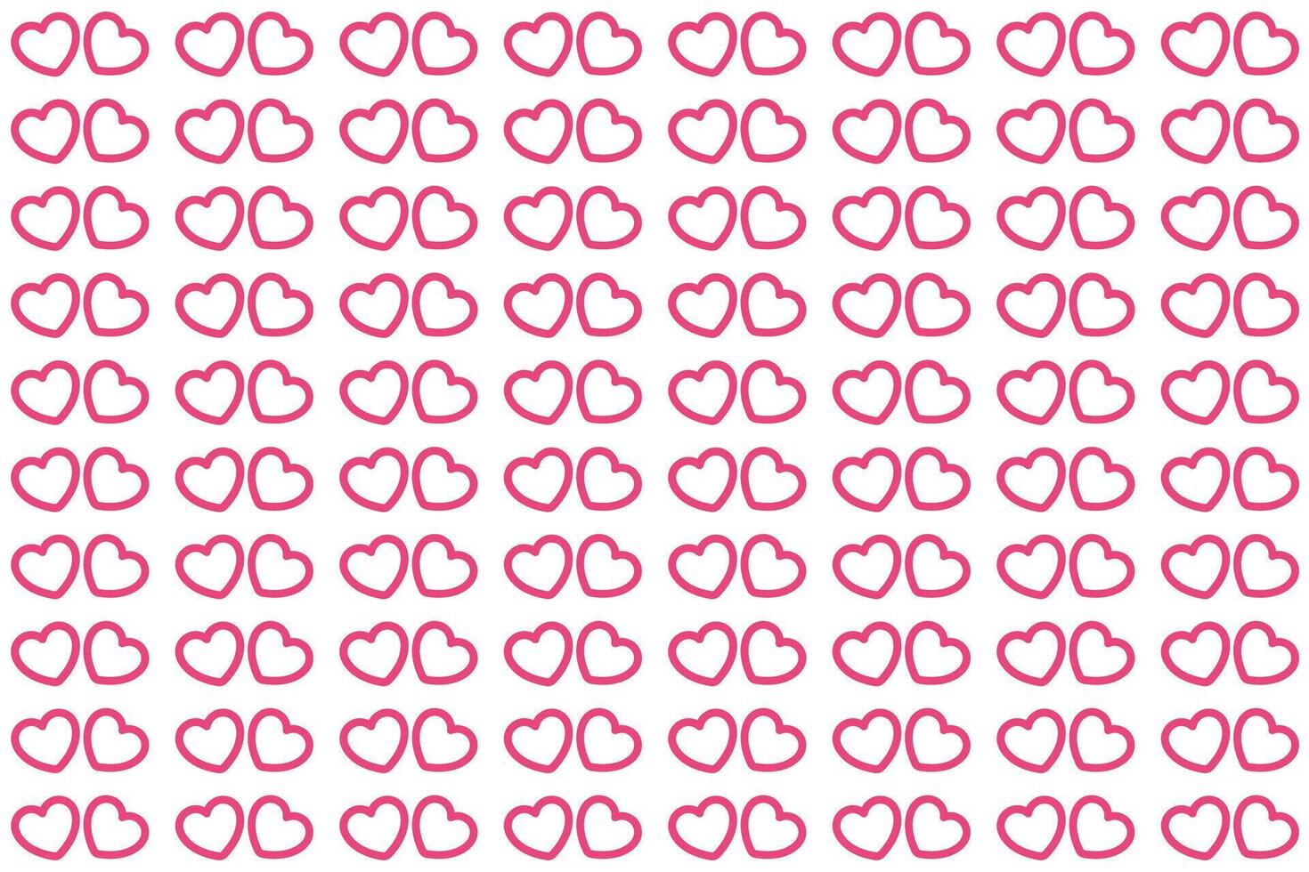 Vector love heart pattern, vector hand drawn Valentine's Day pattern, Valentine's Day background.