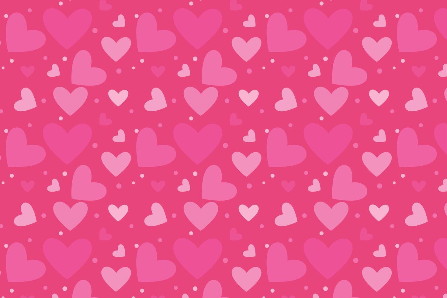 Vector love heart pattern, vector hand drawn Valentine's Day pattern, Valentine's Day background.