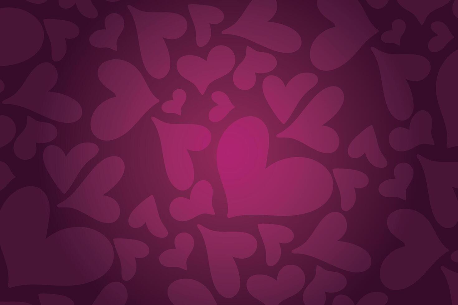 Vector love heart pattern, vector hand drawn Valentine's Day pattern, Valentine's Day background.