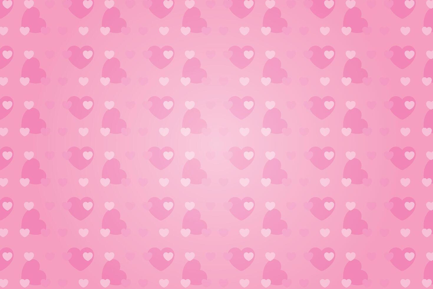 Vector love heart pattern, vector hand drawn Valentine's Day pattern, Valentine's Day background.