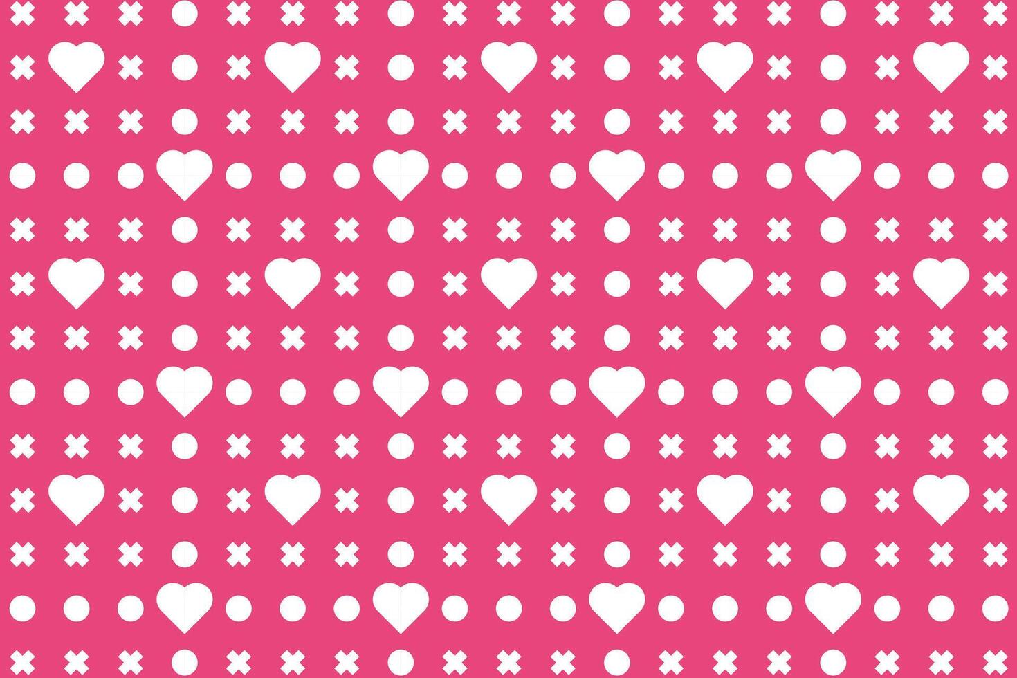 Vector love heart pattern, vector hand drawn Valentine's Day pattern, Valentine's Day background.