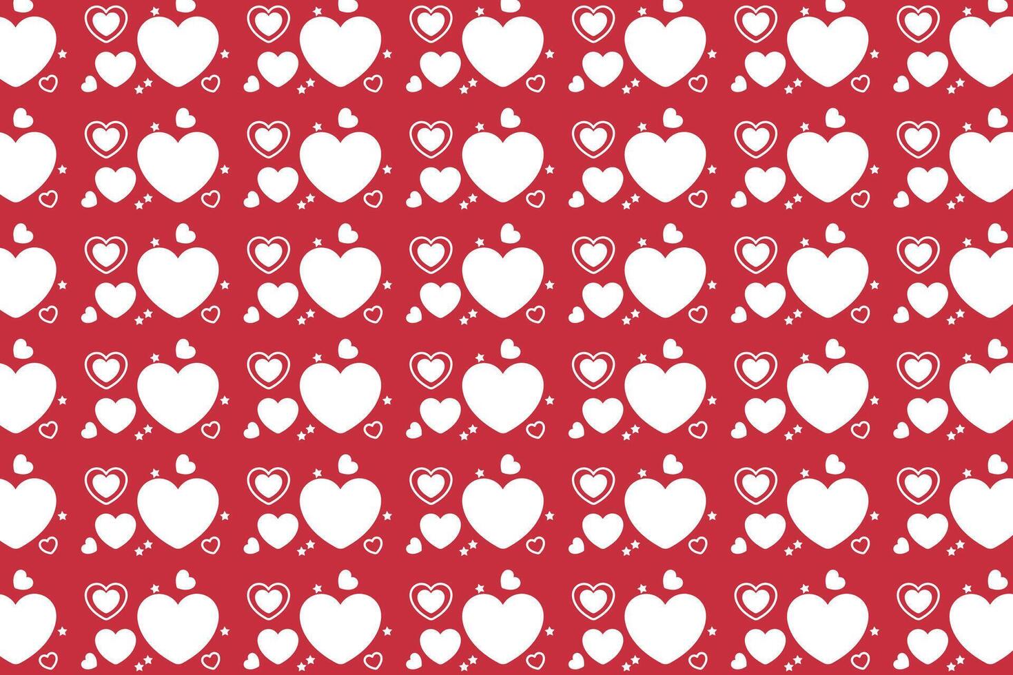 Vector love heart pattern, vector hand drawn Valentine's Day pattern, Valentine's Day background.