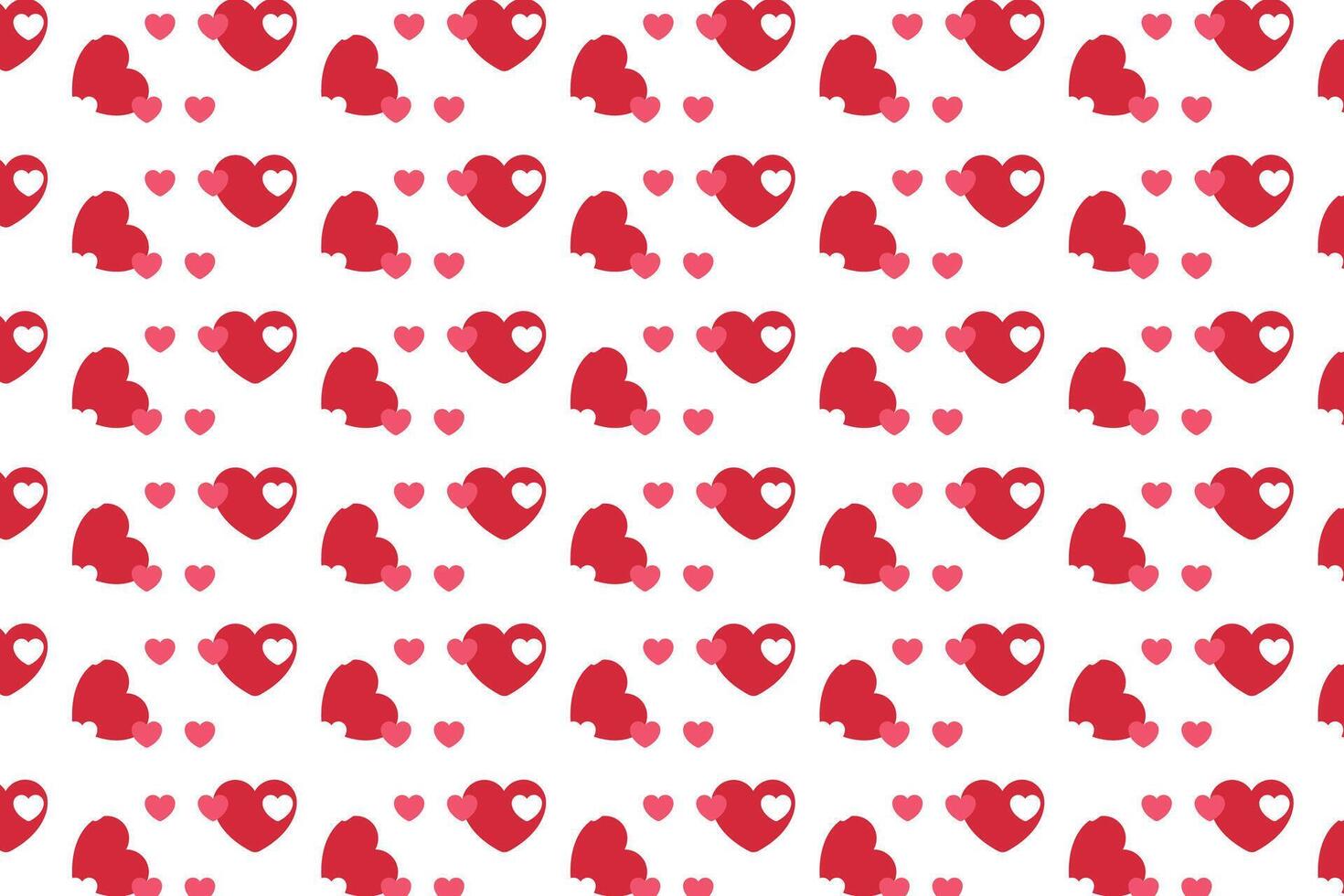 Vector love heart pattern, vector hand drawn Valentine's Day pattern, Valentine's Day background.