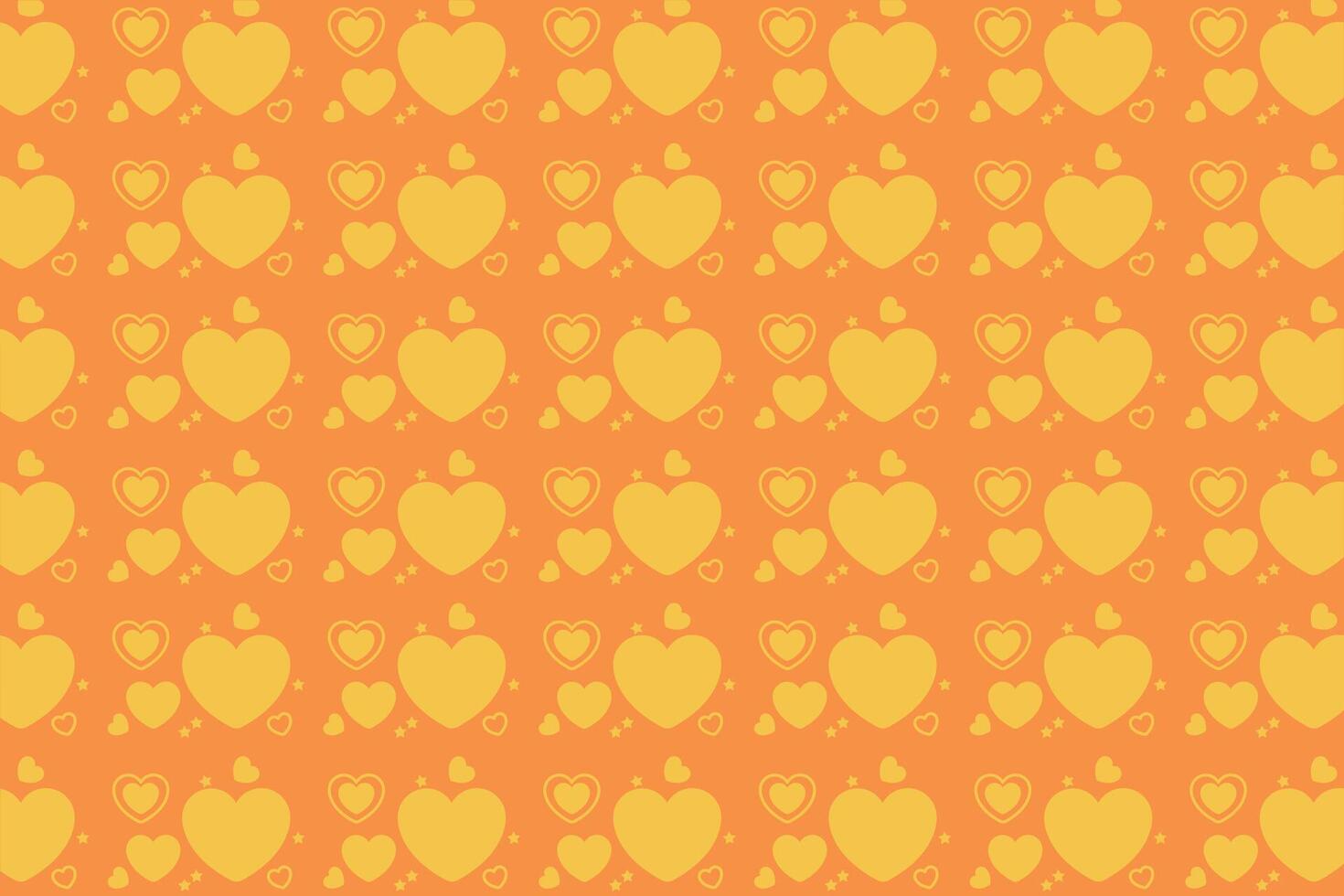 Vector love heart pattern, vector hand drawn Valentine's Day pattern, Valentine's Day background.