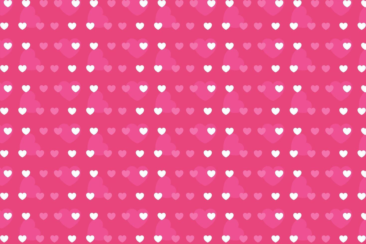 Vector love heart pattern, vector hand drawn Valentine's Day pattern, Valentine's Day background.