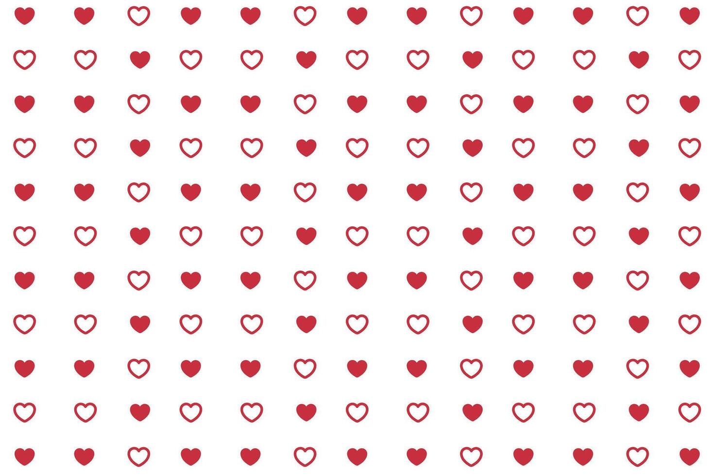 Vector love heart pattern, vector hand drawn Valentine's Day pattern, Valentine's Day background.