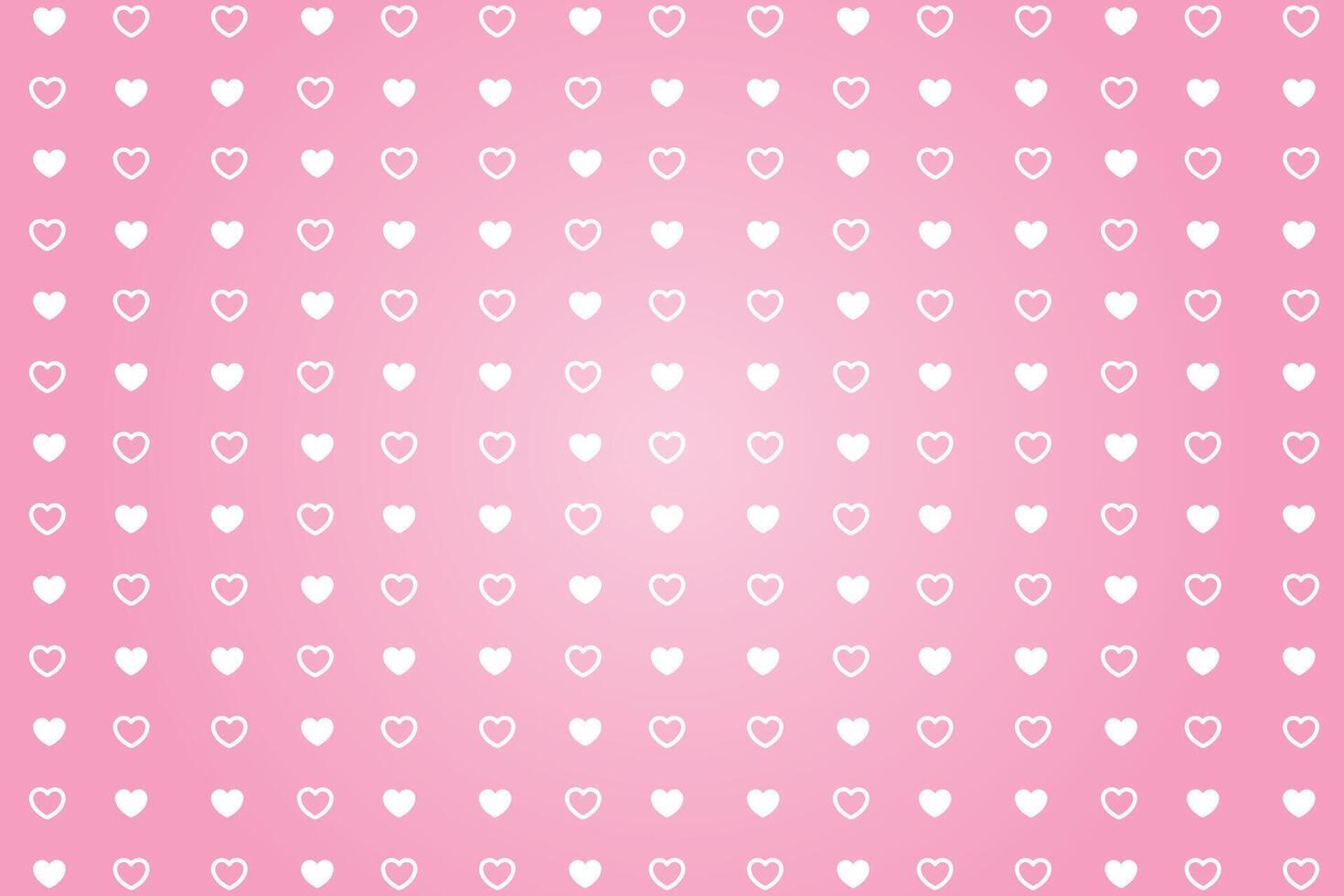 Vector love heart pattern, vector hand drawn Valentine's Day pattern, Valentine's Day background.