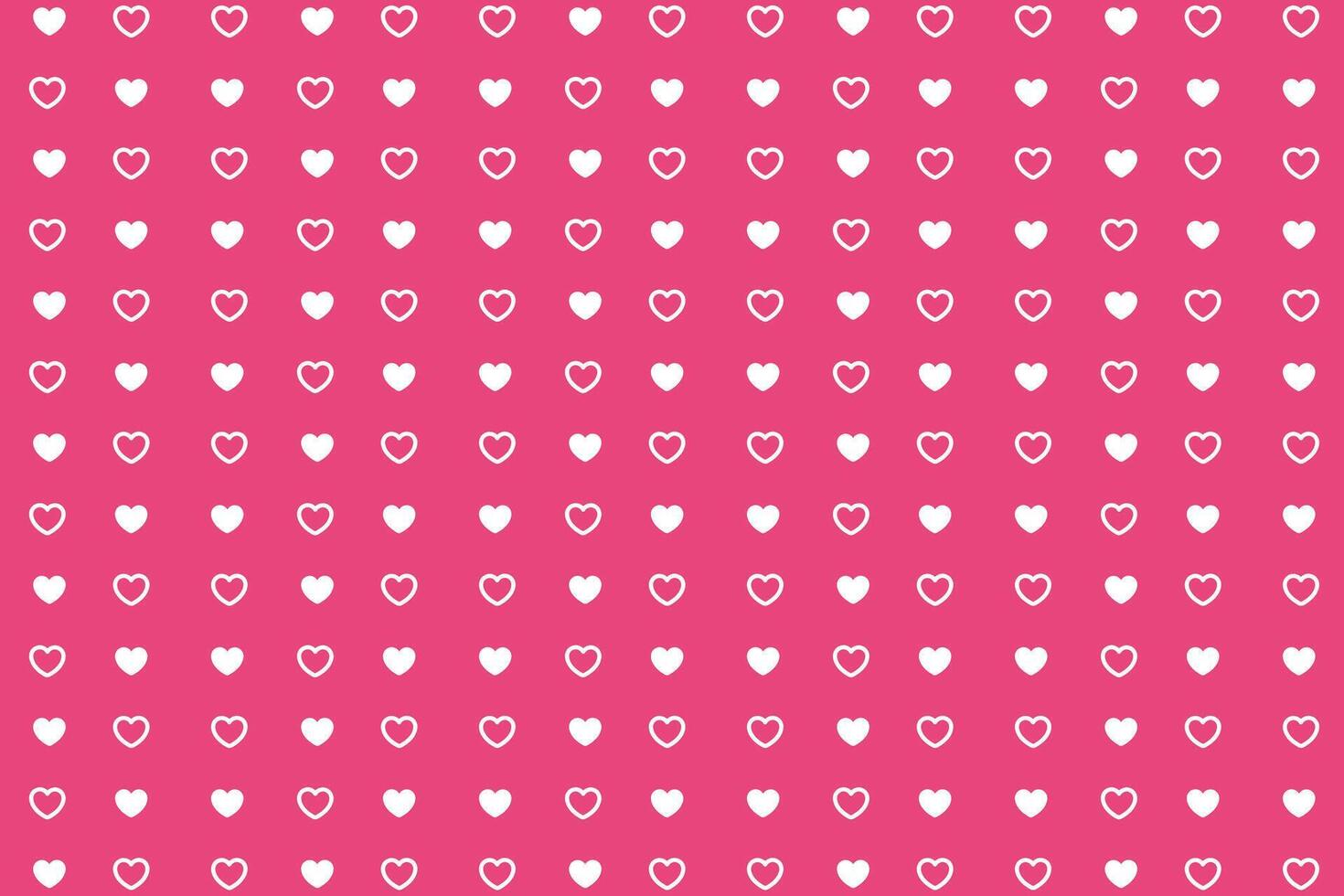 Vector love heart pattern, vector hand drawn Valentine's Day pattern, Valentine's Day background.