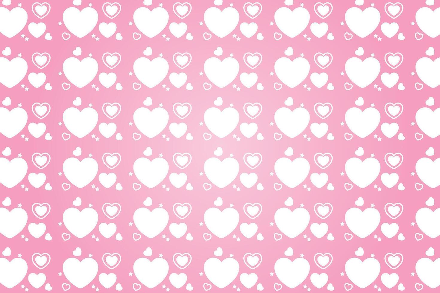 Vector love heart pattern, vector hand drawn Valentine's Day pattern, Valentine's Day background.