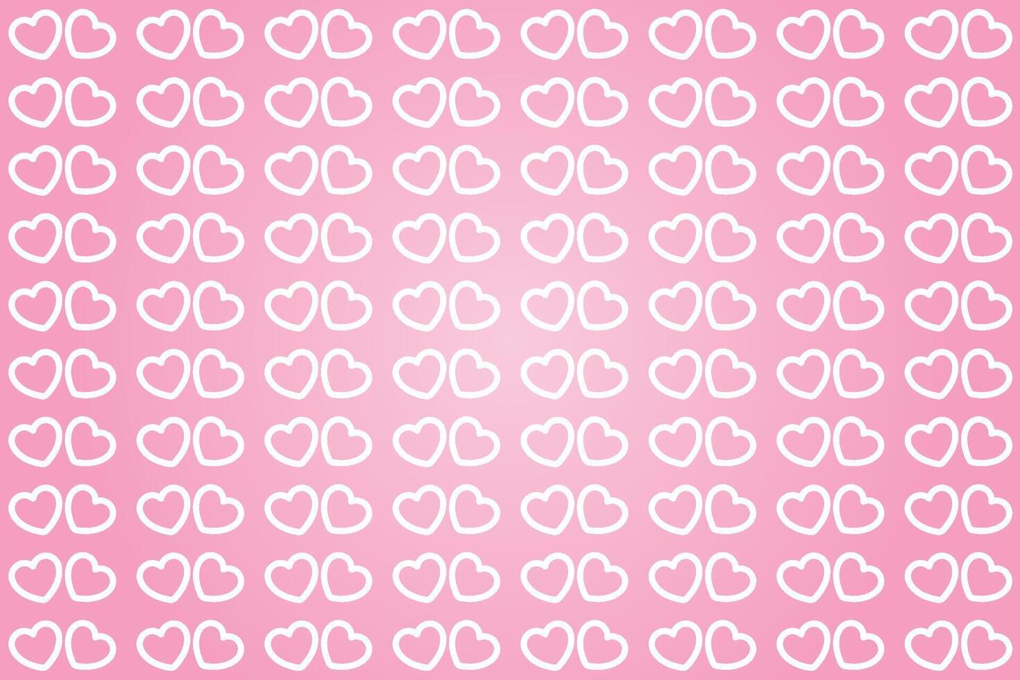 Vector love heart pattern, vector hand drawn Valentine's Day pattern, Valentine's Day background.