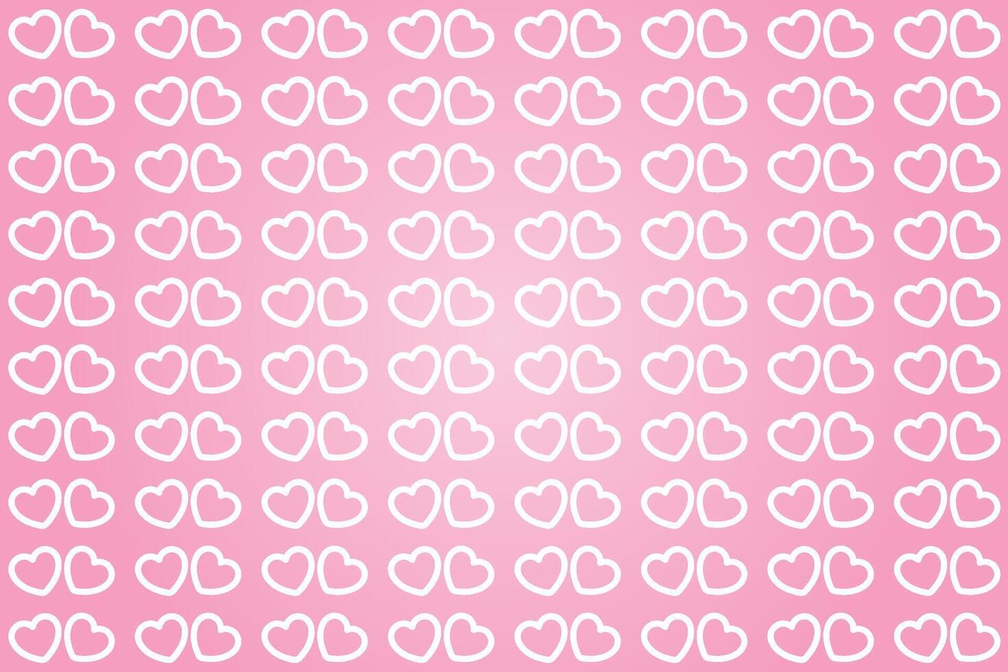 Vector love heart pattern, vector hand drawn Valentine's Day pattern, Valentine's Day background.