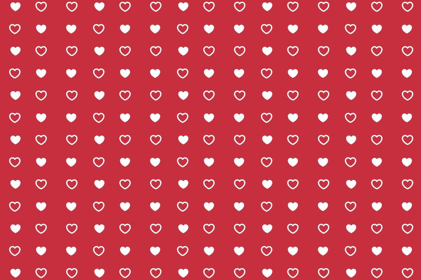 Vector love heart pattern, vector hand drawn Valentine's Day pattern, Valentine's Day background.