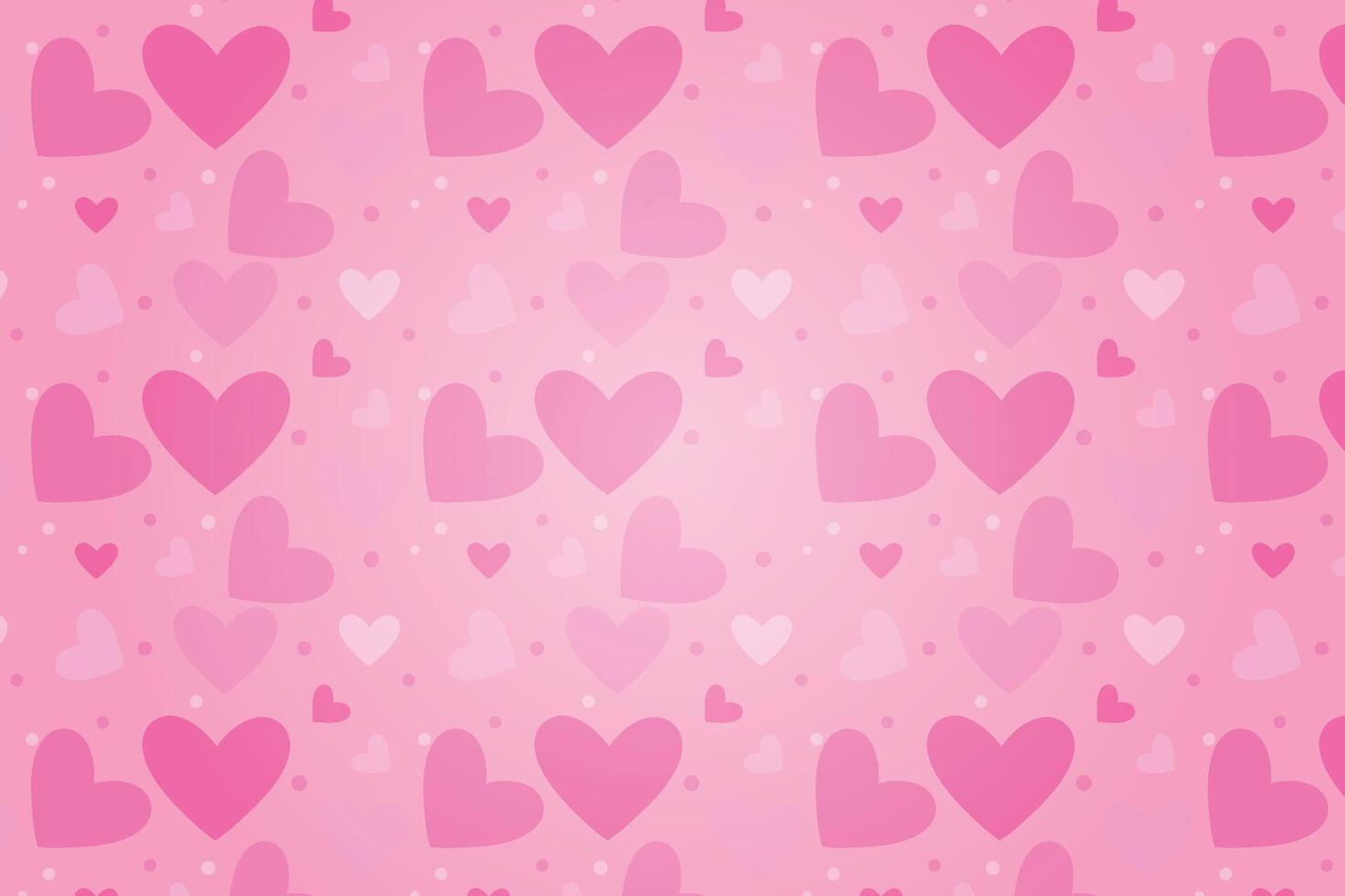 Vector love heart pattern, vector hand drawn Valentine's Day pattern, Valentine's Day background.