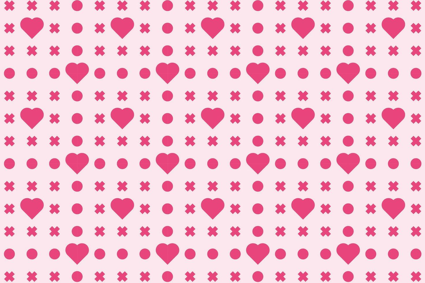 Vector love heart pattern, vector hand drawn Valentine's Day pattern, Valentine's Day background.