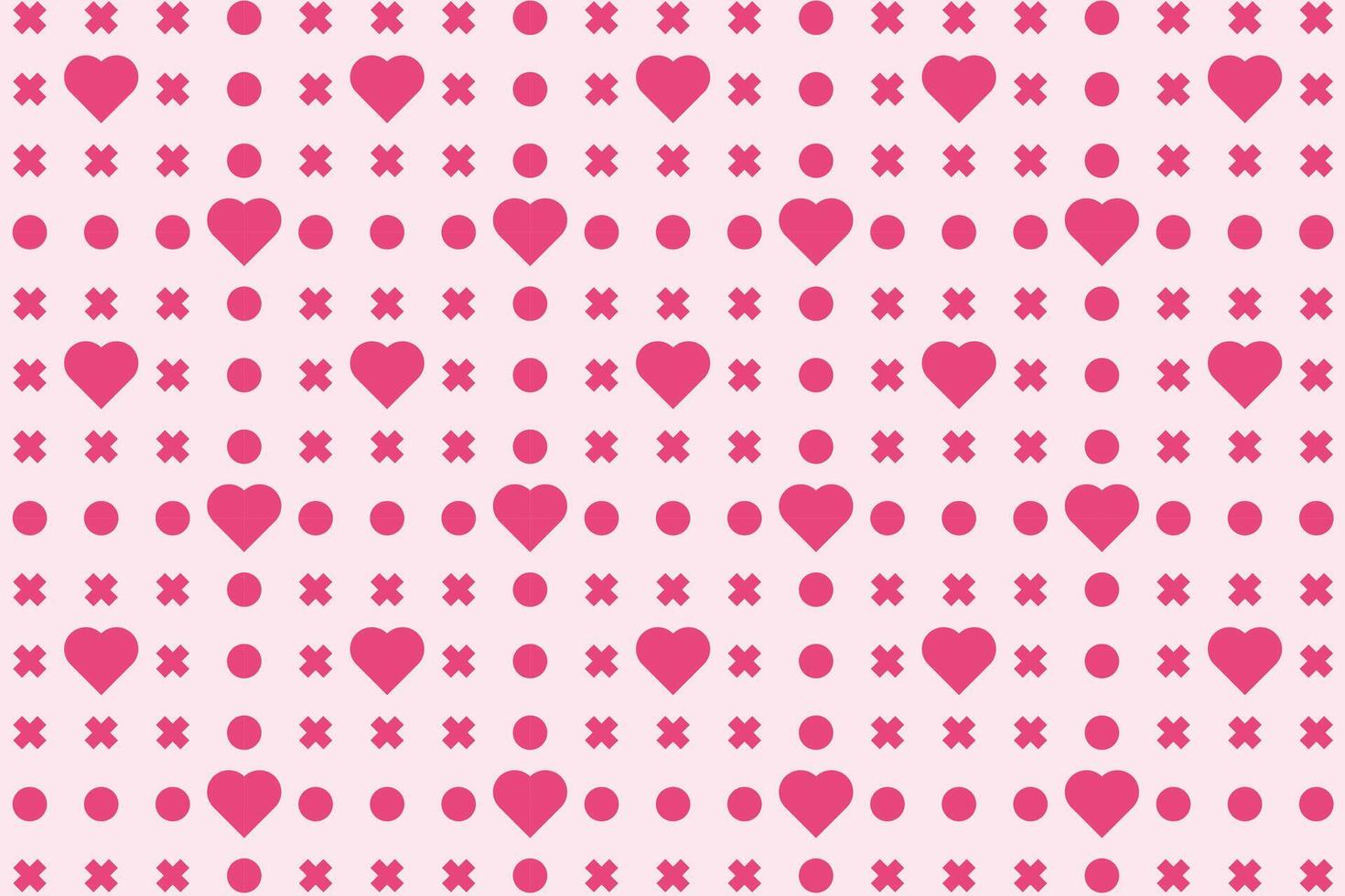 Vector love heart pattern, vector hand drawn Valentine's Day pattern, Valentine's Day background.