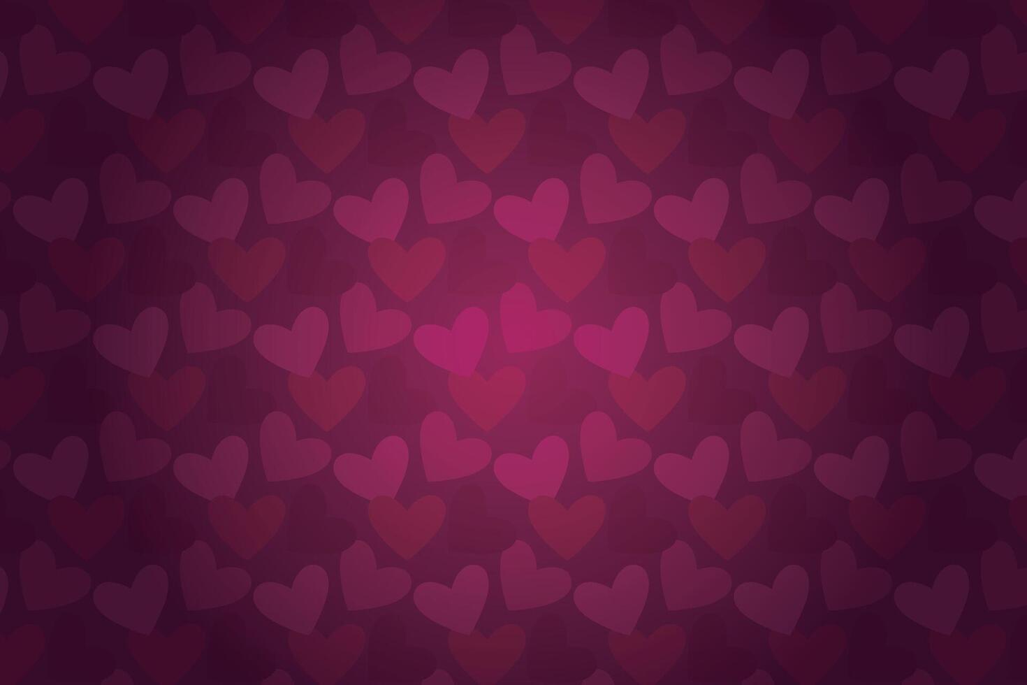 Vector love heart pattern, vector hand drawn Valentine's Day pattern, Valentine's Day background.