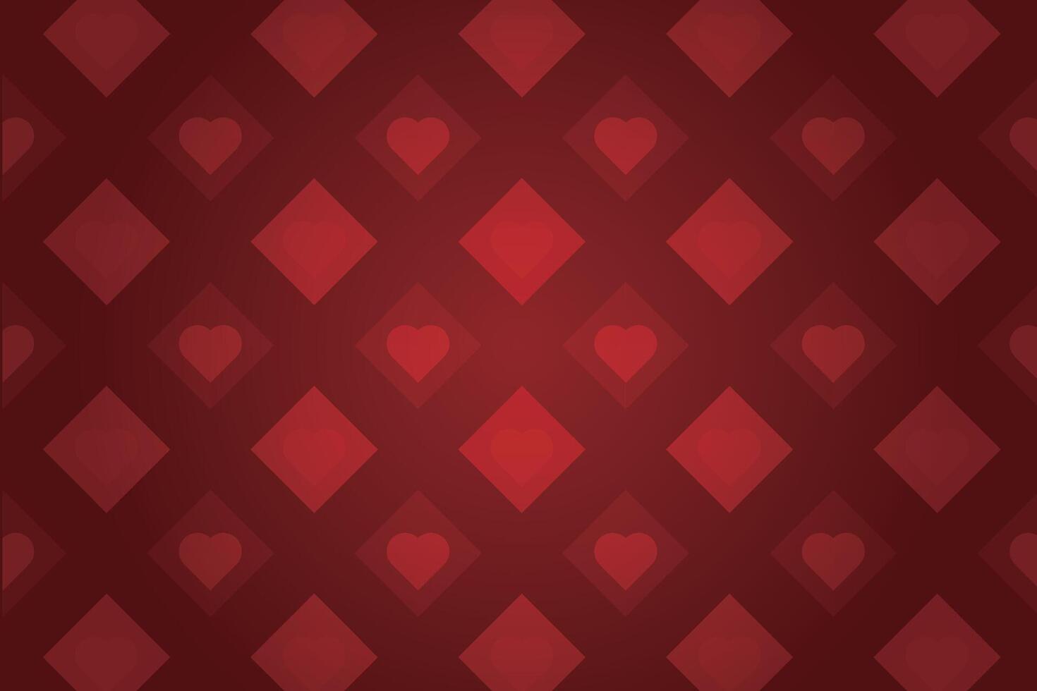 Vector love heart pattern, vector hand drawn Valentine's Day pattern, Valentine's Day background.