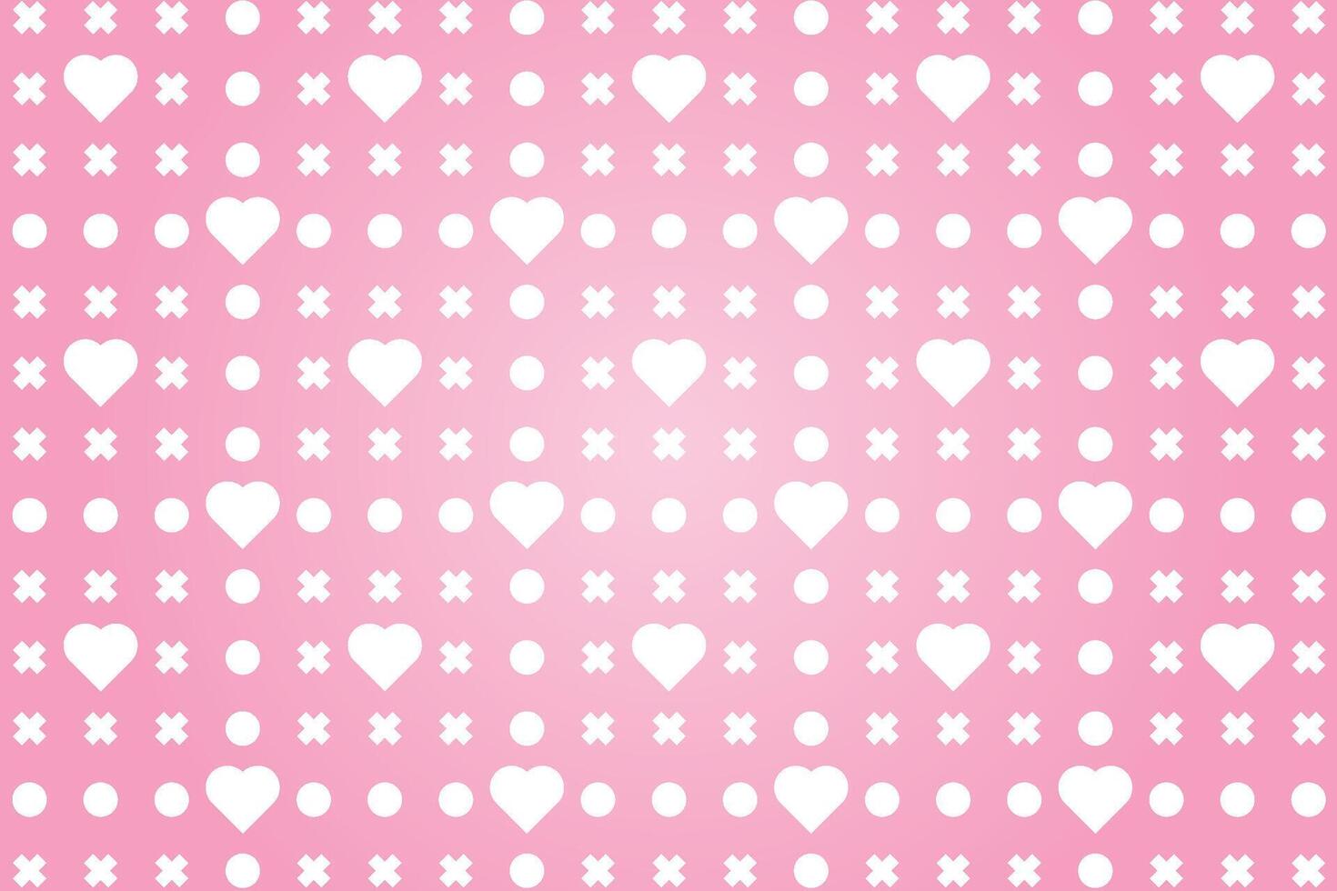 Vector love heart pattern, vector hand drawn Valentine's Day pattern, Valentine's Day background.