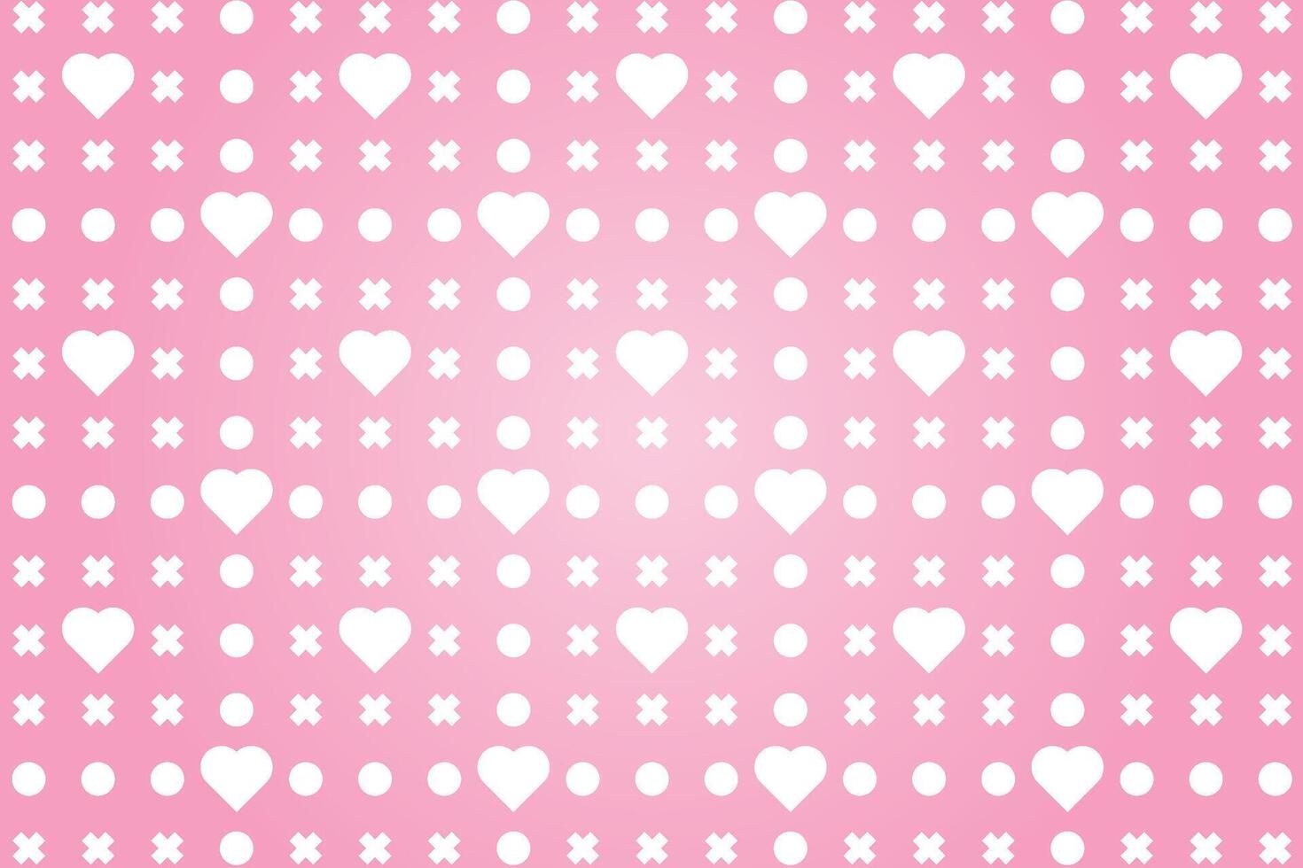 Vector love heart pattern, vector hand drawn Valentine's Day pattern, Valentine's Day background.