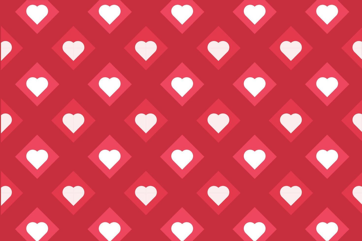 Vector love heart pattern, vector hand drawn Valentine's Day pattern, Valentine's Day background.