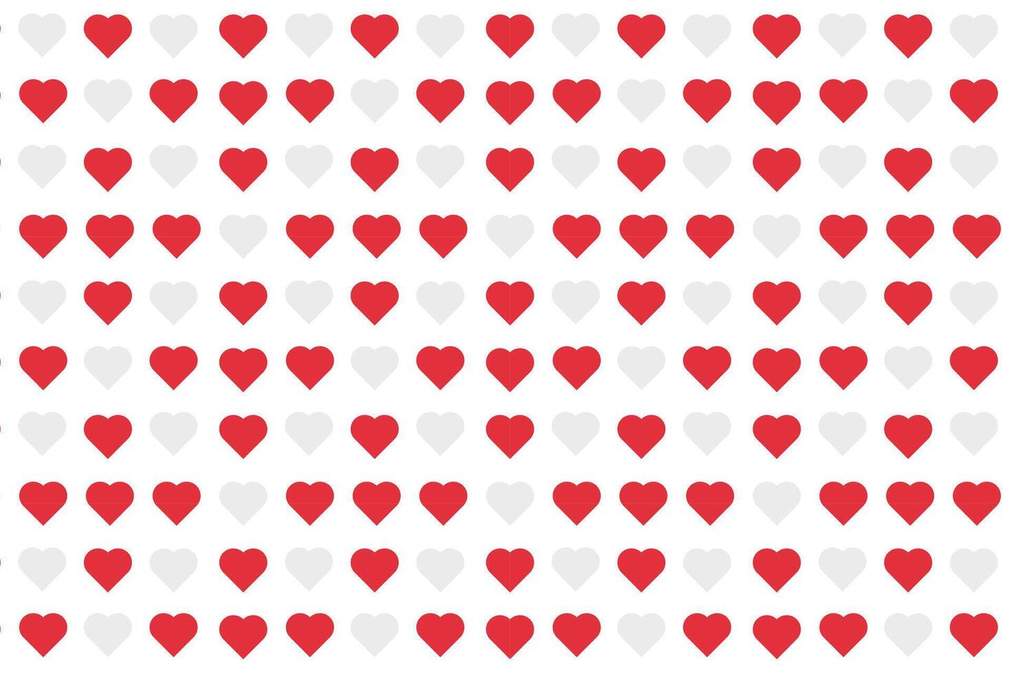 Vector love heart pattern, vector hand drawn Valentine's Day pattern, Valentine's Day background.