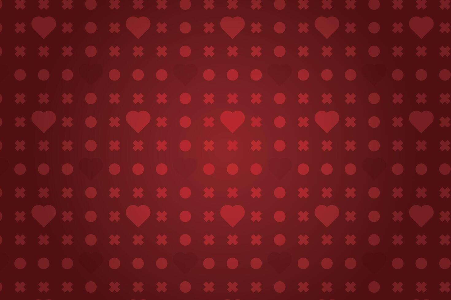 Vector love heart pattern, vector hand drawn Valentine's Day pattern, Valentine's Day background.