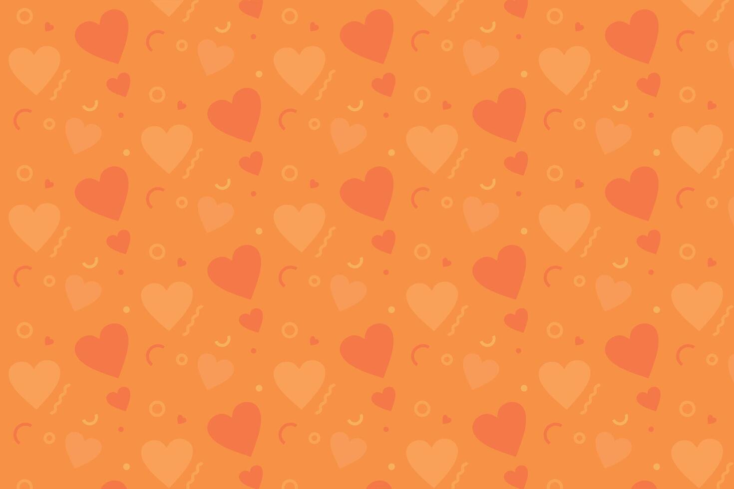Vector love heart pattern, vector hand drawn Valentine's Day pattern