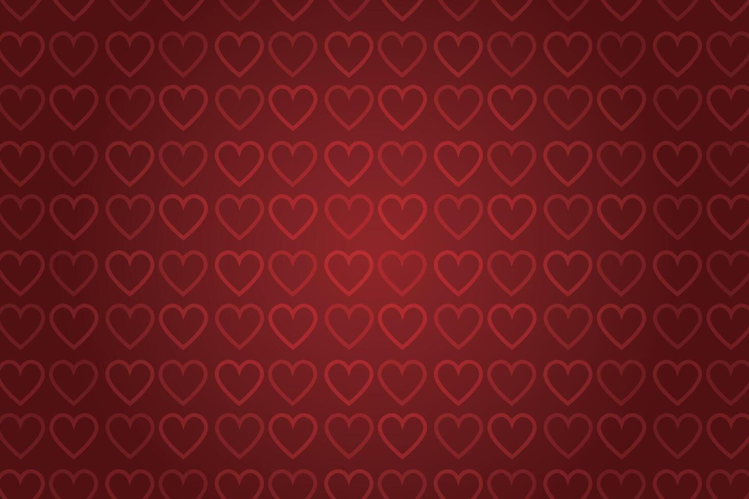 Vector love heart pattern, vector hand drawn Valentine's Day pattern