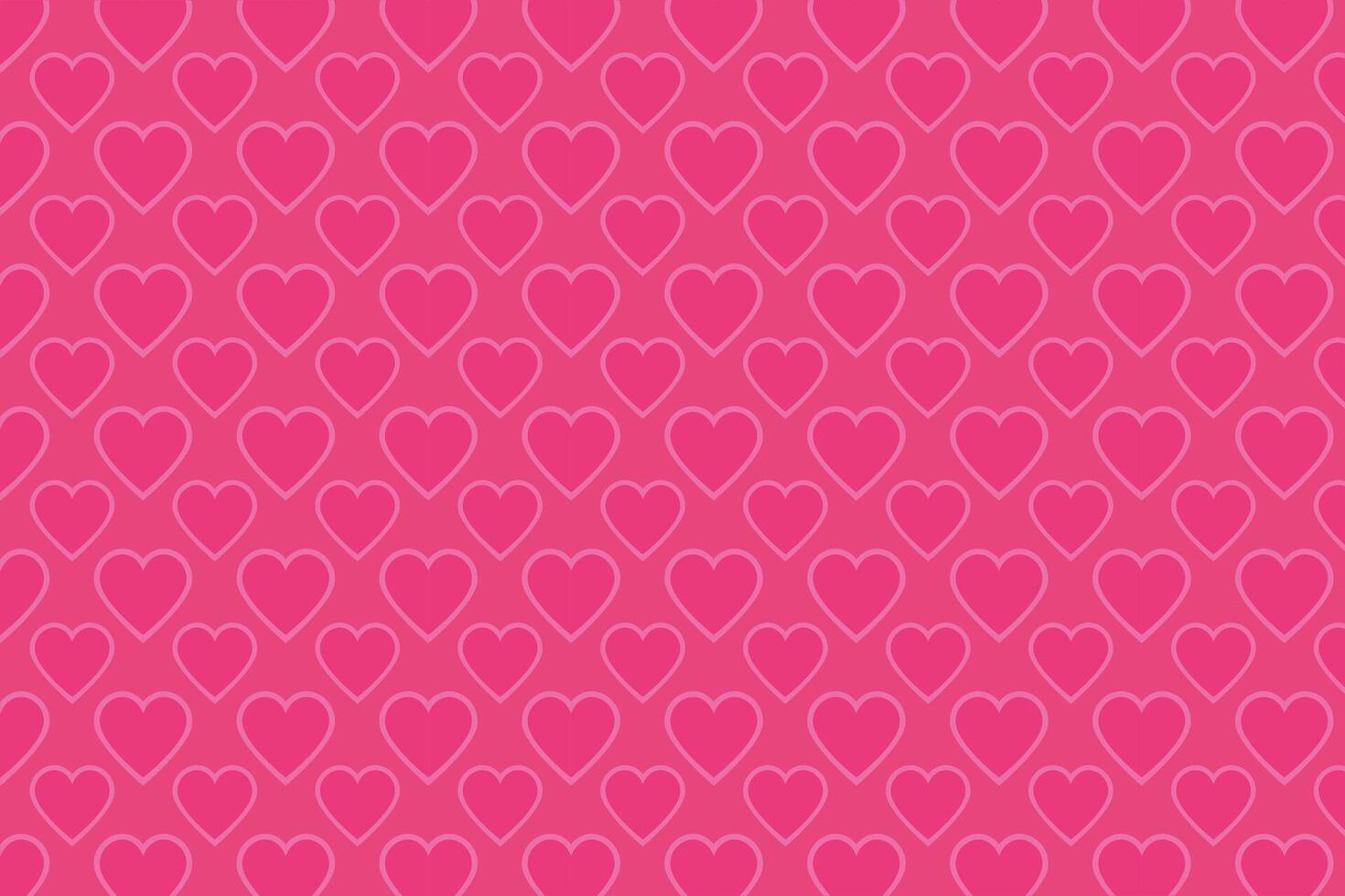 Vector love heart pattern, vector hand drawn Valentine's Day pattern