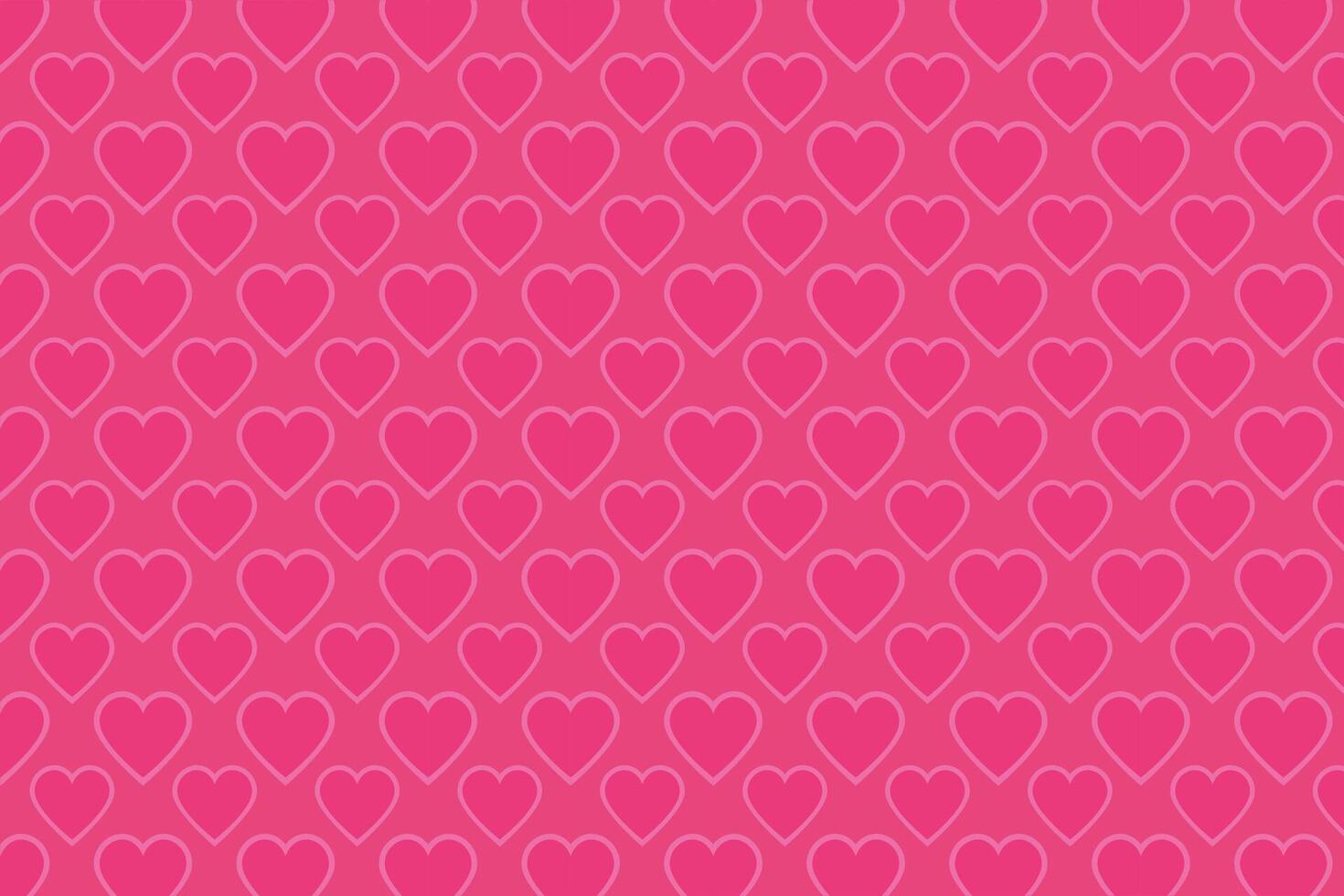 Vector love heart pattern, vector hand drawn Valentine's Day pattern