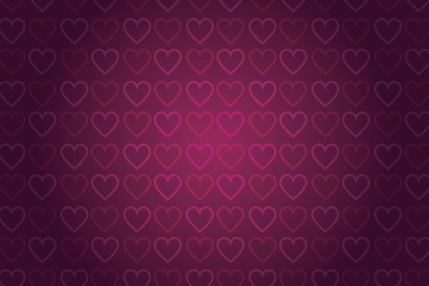 Vector love heart pattern, vector hand drawn Valentine's Day pattern