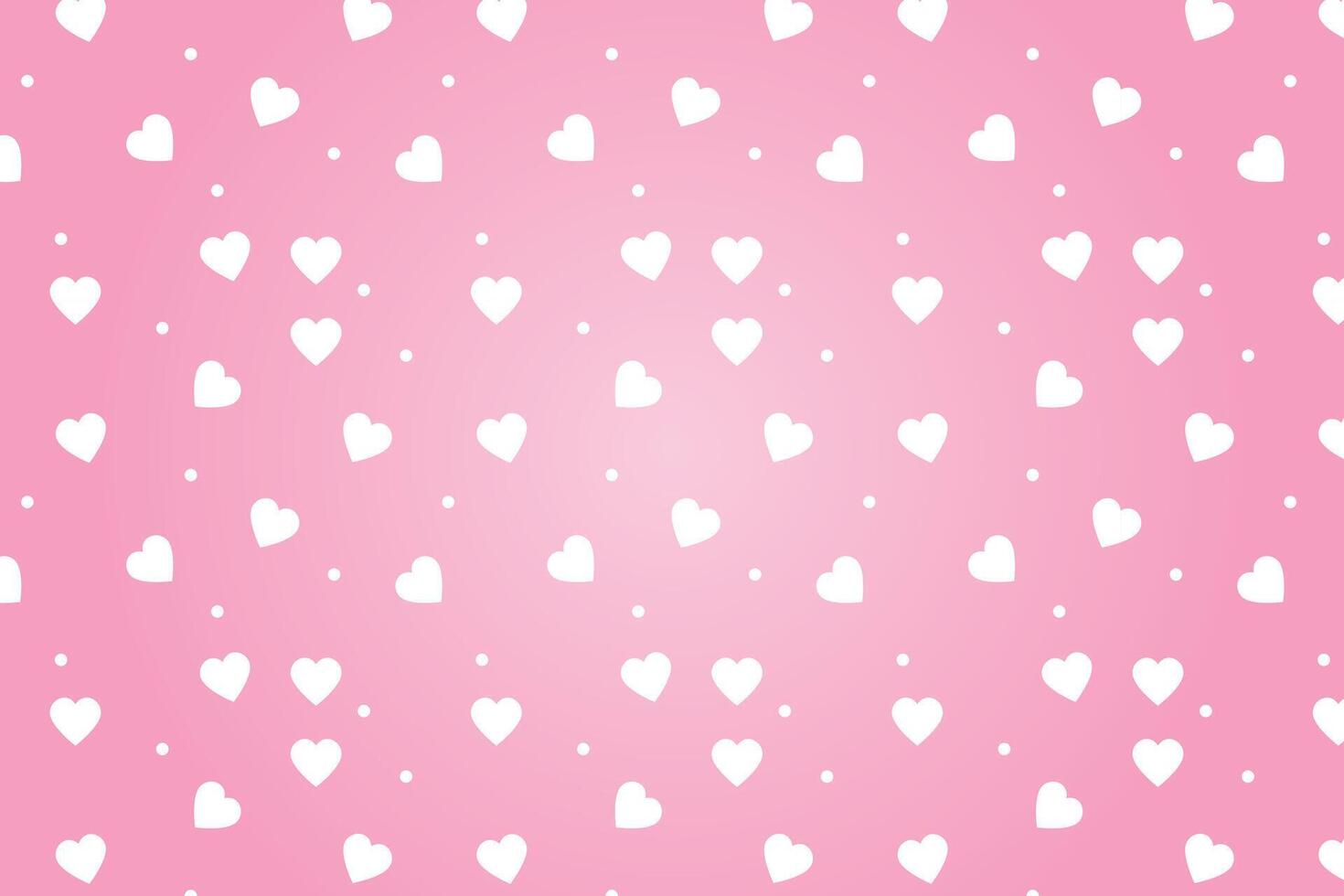 Vector love heart pattern, vector hand drawn Valentine's Day pattern