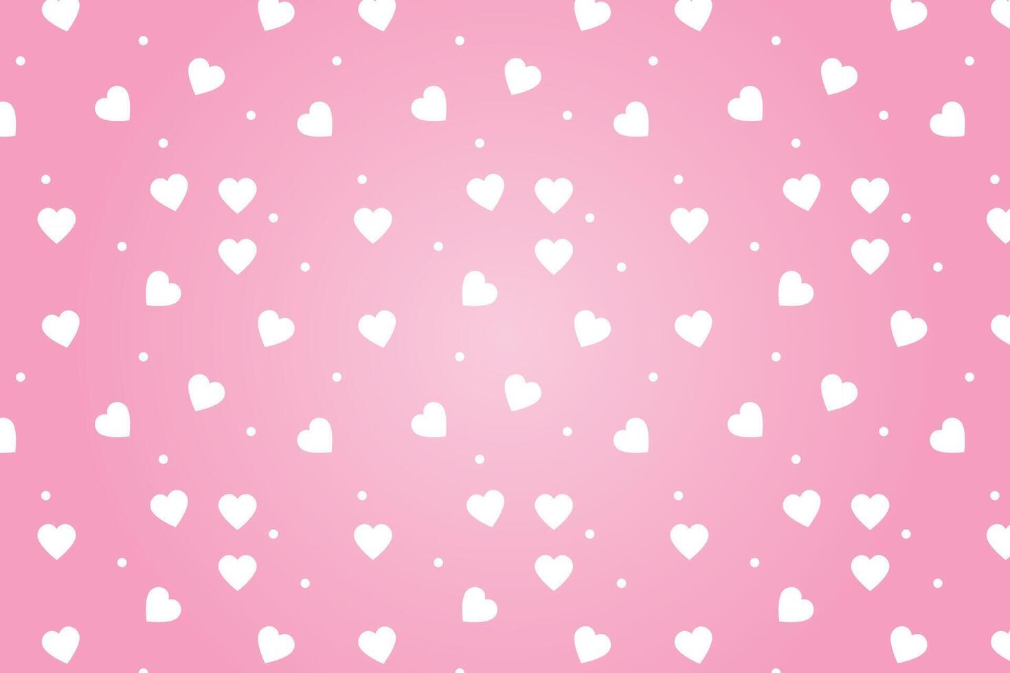 Vector love heart pattern, vector hand drawn Valentine's Day pattern