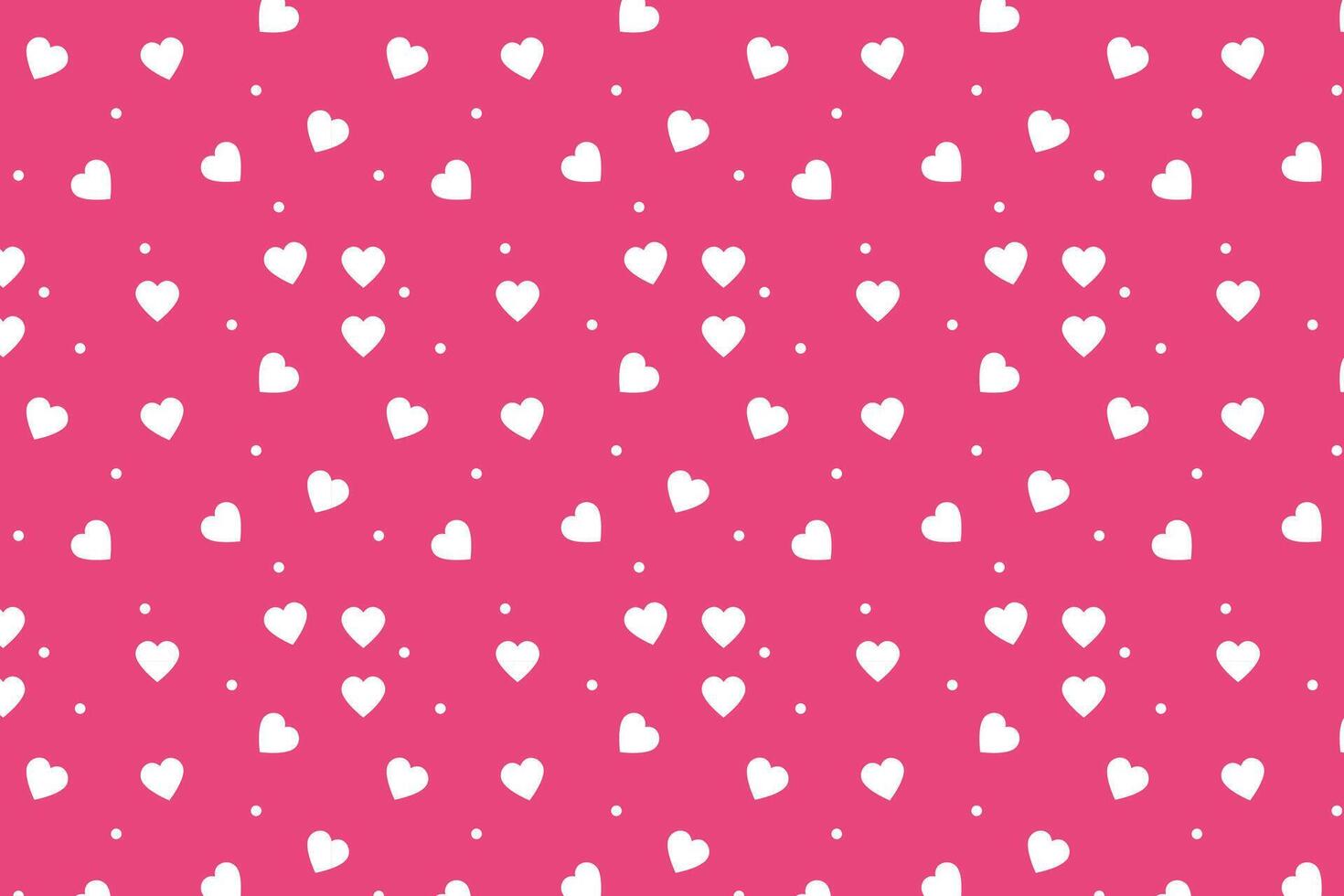 Vector love heart pattern, vector hand drawn Valentine's Day pattern