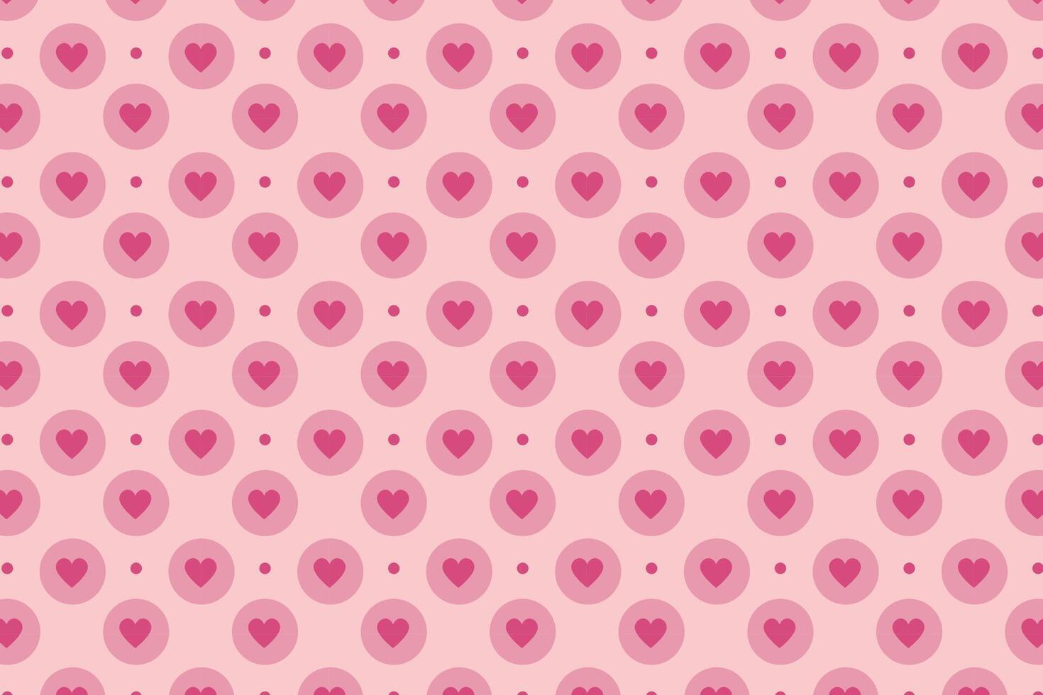 Vector love heart pattern, vector hand drawn Valentine's Day pattern