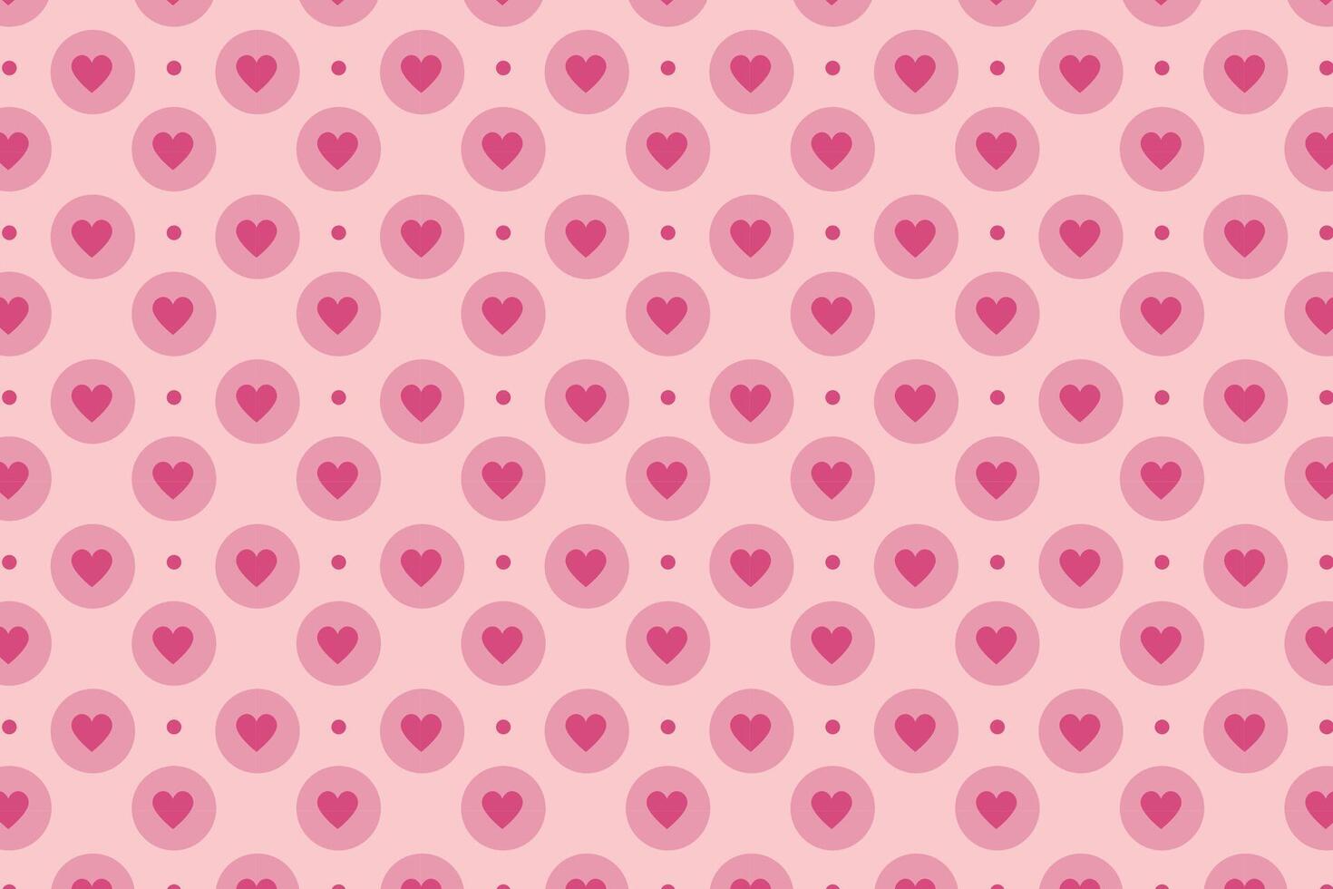 Vector love heart pattern, vector hand drawn Valentine's Day pattern