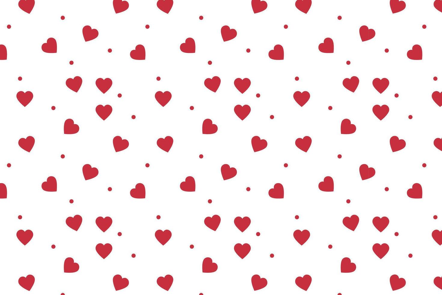 Vector love heart pattern, vector hand drawn Valentine's Day pattern