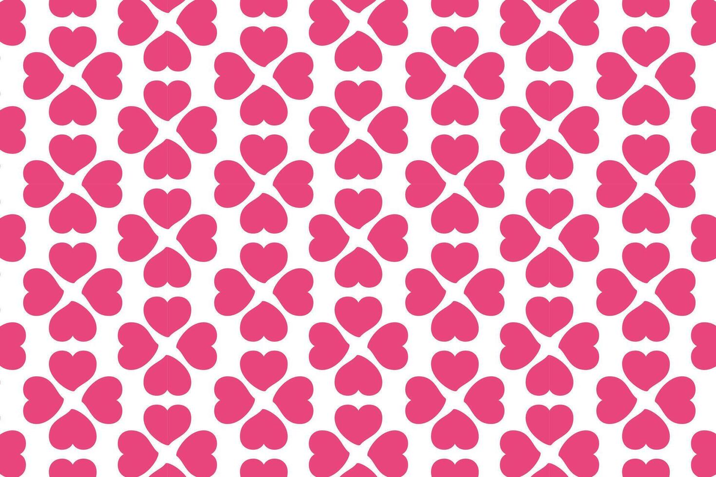 Vector love heart pattern, vector hand drawn Valentine's Day pattern