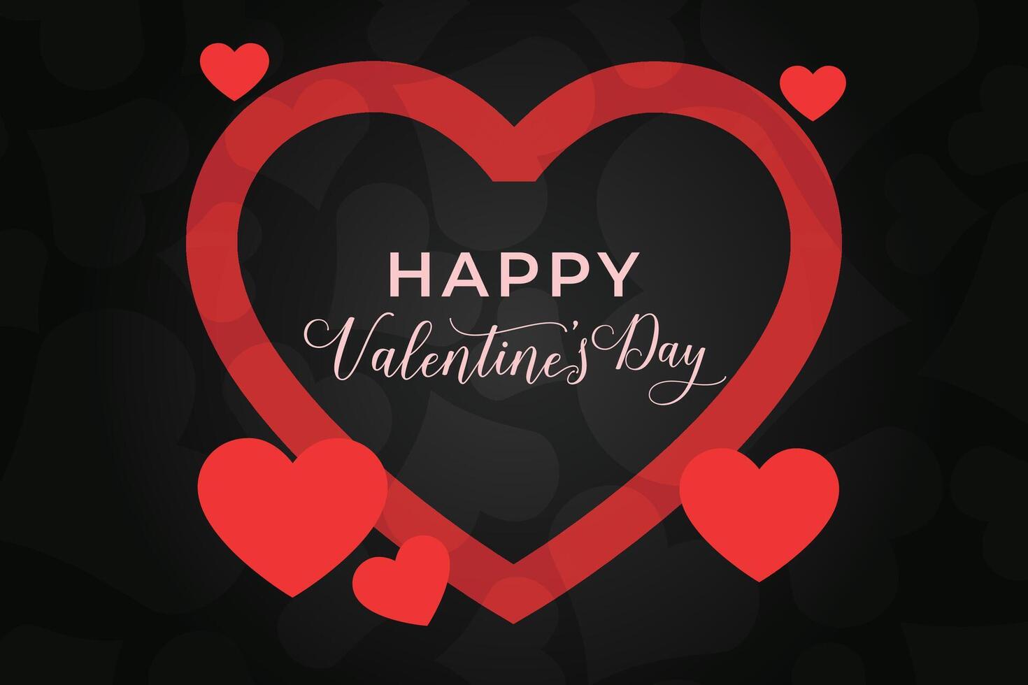 Valentine's Day background, Happy Valentine's Day banner vector