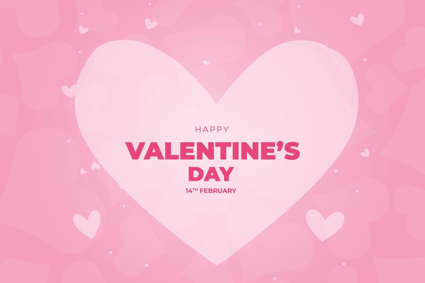 Valentine's Day background, Happy Valentine's Day banner vector