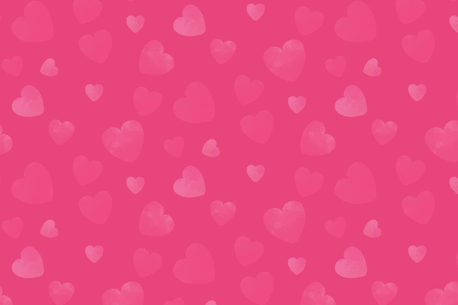 Vector love heart pattern, vector hand drawn Valentine's Day pattern