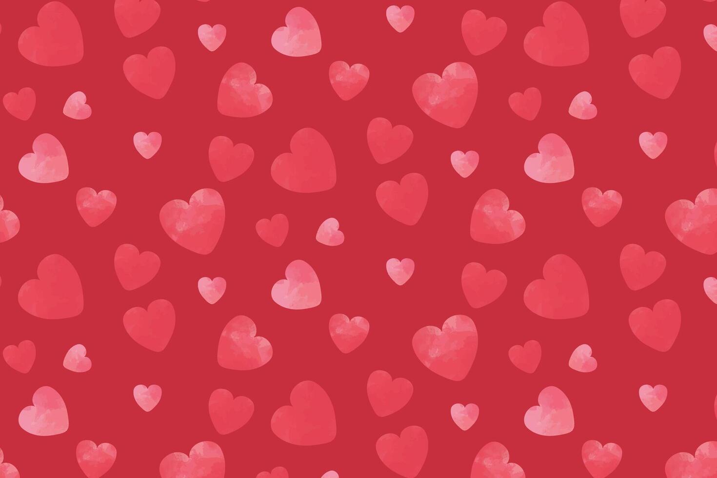 Vector love heart pattern, vector hand drawn Valentine's Day pattern