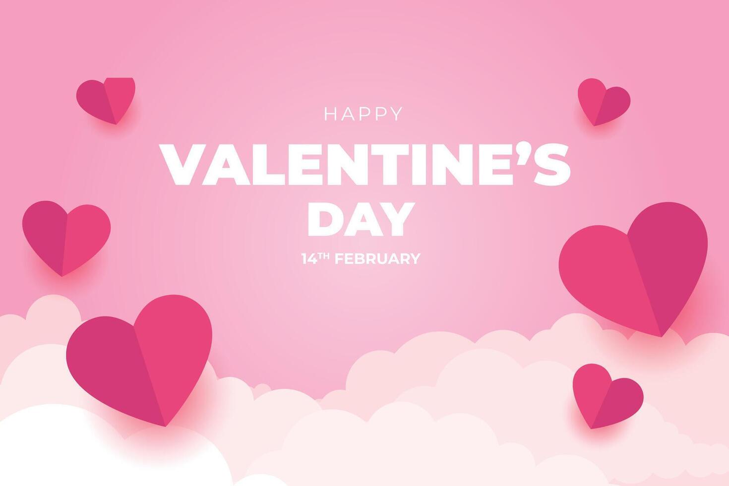 Valentine's Day background, Happy Valentine's Day banner vector