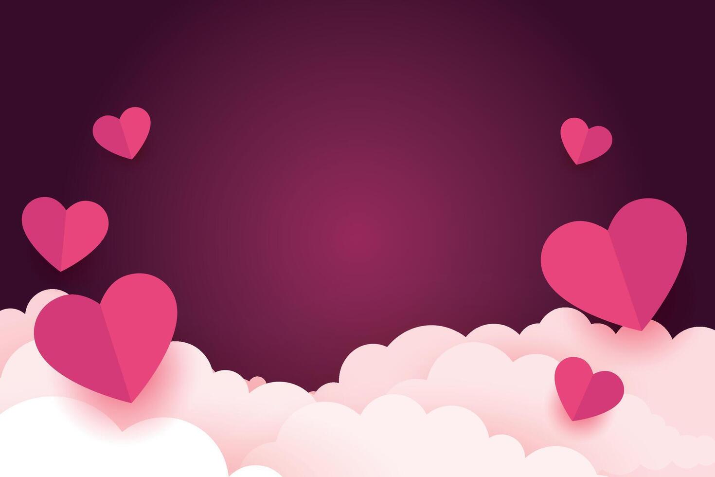 Valentine's Day background, Happy Valentine's Day banner vector